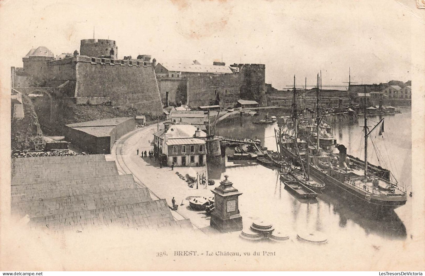 FRANCE - Brest - Le Château Vu Du Pont - Carte Postale Ancienne - Brest