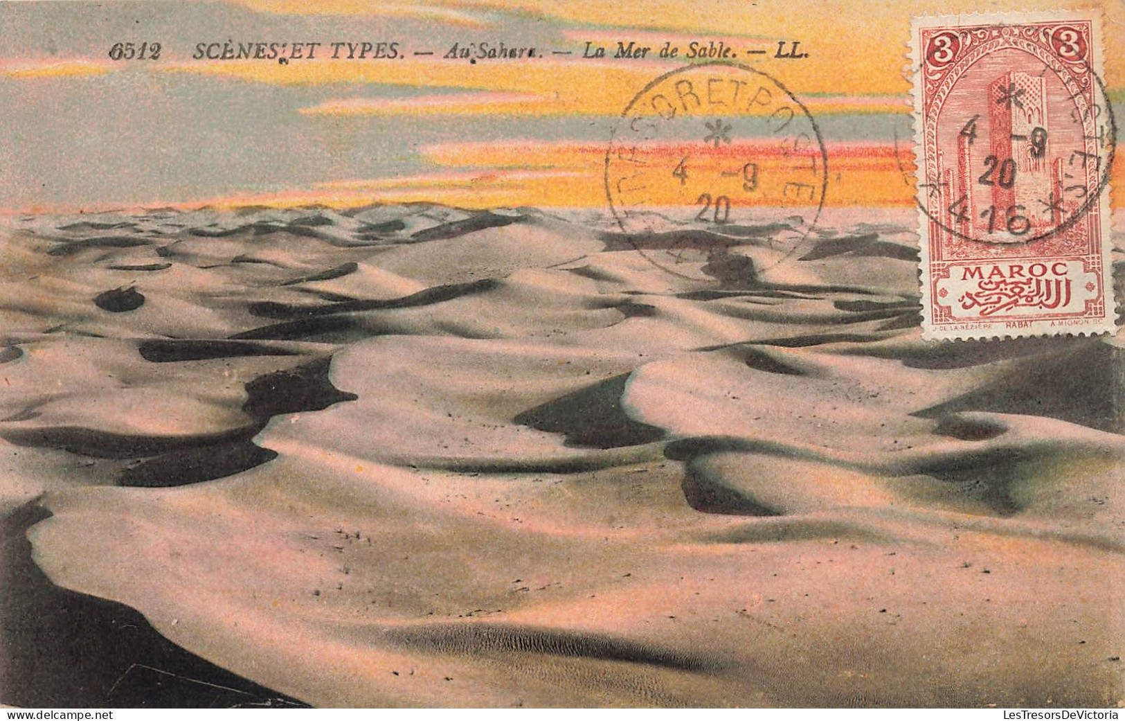 SCÈNES ET TYPES - Au Sahara - La Mer De Sable - Colorisé - Carte Postale Ancienne - Szenen & Landschaften