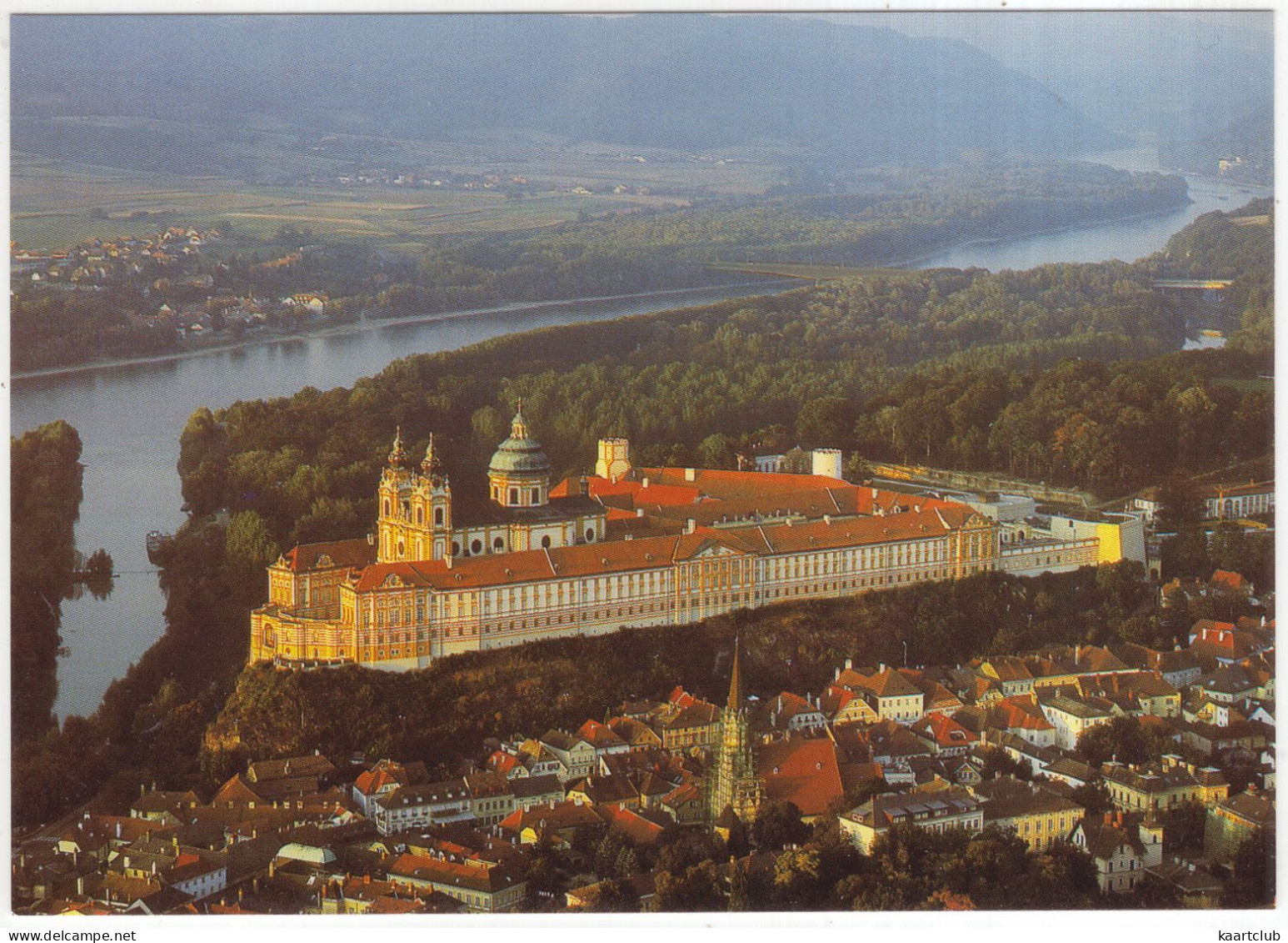 Stift Melk Von Süden (Flugaufnahme) - Im Hintergrund: Eingang Der Wachau - (N.Ö., Österreich/Austria) - Melk