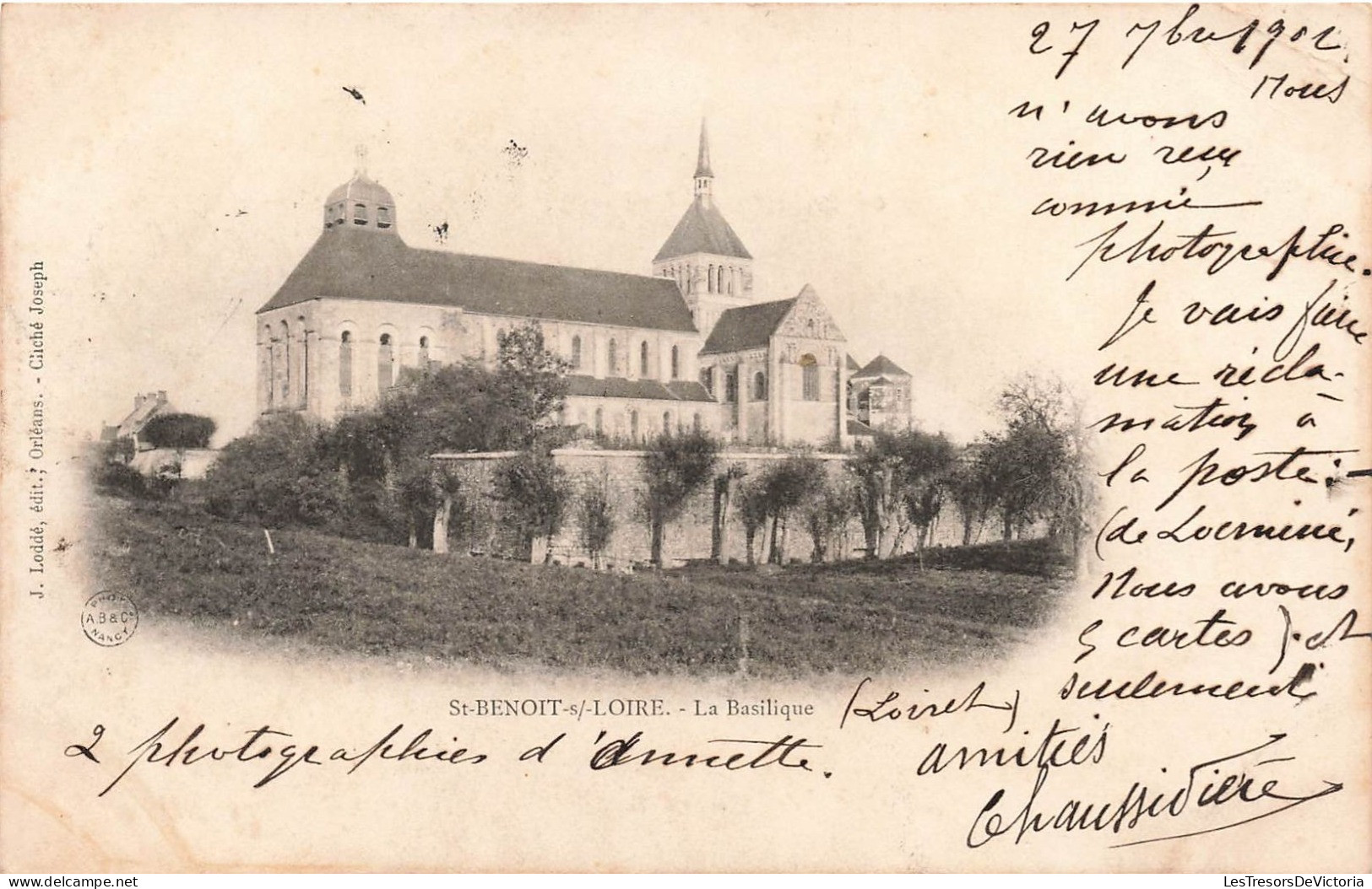 FRANCE - Orléans - Saint Benoit Sur Loire - Vue Sur La Basilique - Carte Postale Ancienne - Orleans