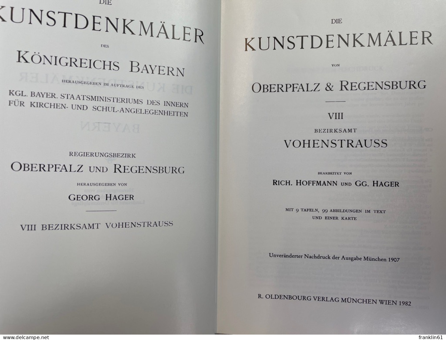 Die Kunstdenkmäler Von Oberpfalz & [und] Regensburg; Teil 8., Bezirksamt Vohenstrauss. - Architectuur