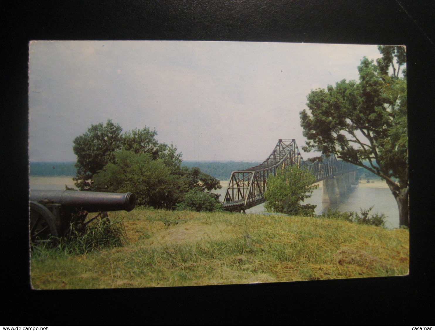 VICKSBURG Mississippi River Bridge Spanning Military Park Postcard USA - Andere & Zonder Classificatie