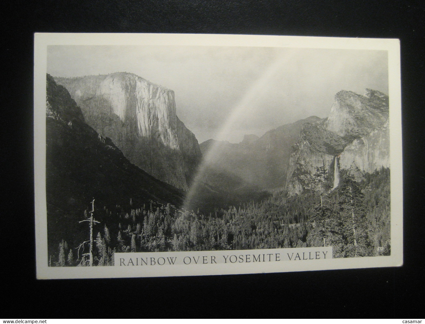 YOSEMITE California Rainbow Meteorology Geology Postcard USA - Yosemite
