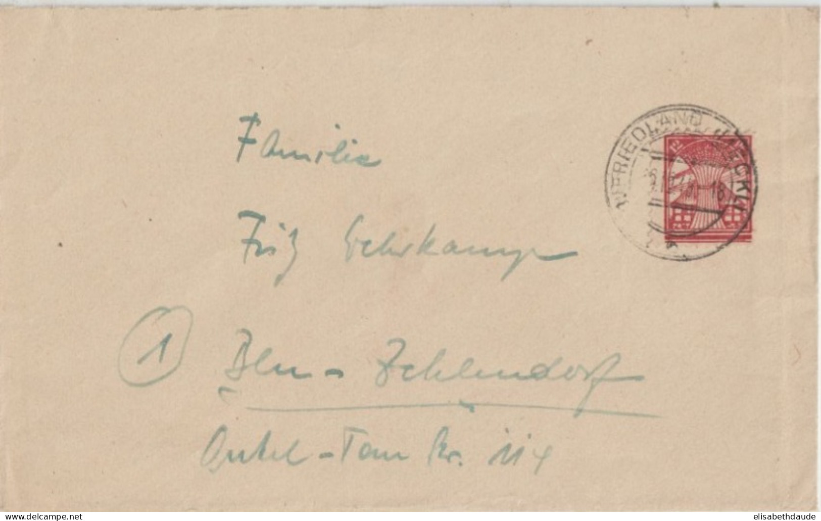 1945 - POSTE LOCALE SBZ - ENVELOPPE De FRIEDLAND (MECKLENBURG) - Lettres & Documents