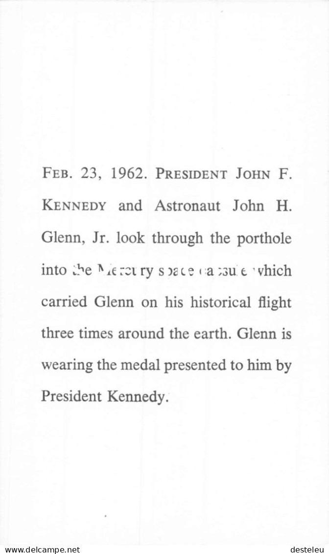 JFK - President John F. Kennedy And Asytronaut John H. Glenn - Hommes Politiques & Militaires