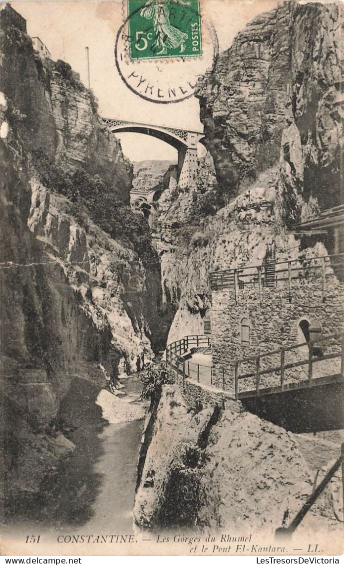 ALGERIE - Constantine - Les Gorges Du Rhumel Et Le Pont El Kantara - LL - Carte Postale Ancienne - Constantine