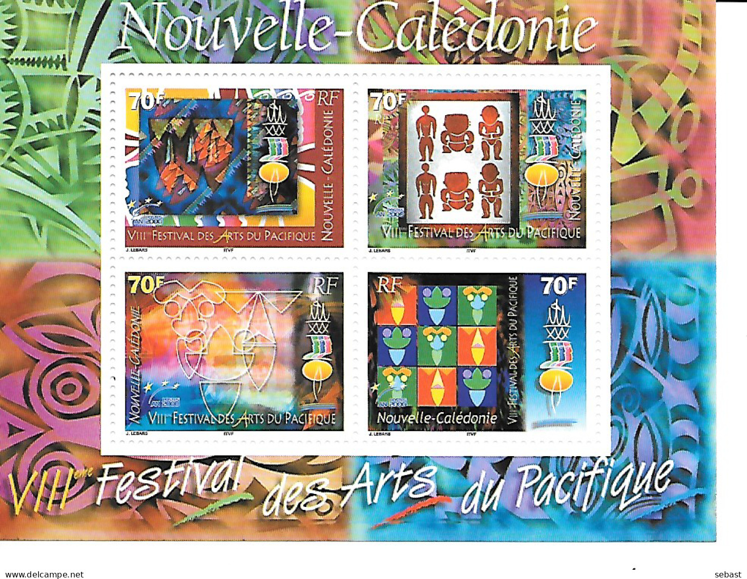 BLOC NEUF DE NOUVELLE CALEDONIE DE 2000 N° YVERT 24 - Usati