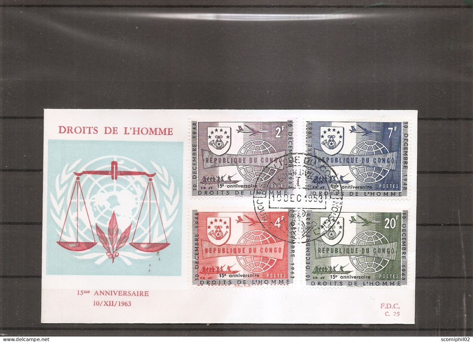 Congo - Droits De L'homme ( FDC De 1963 à Voir) - Cartas & Documentos