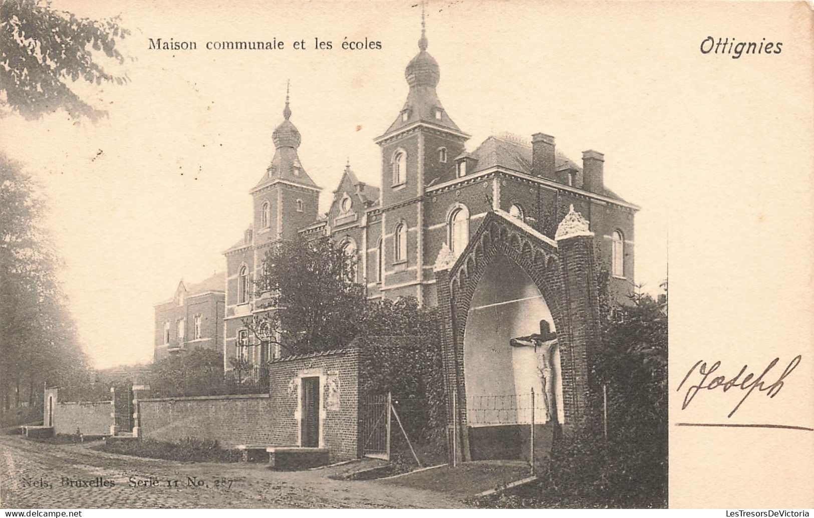 BELGIQUE - Ottignies - Maison Communale Et Les écoles - Carte Postale Ancienne - Ottignies-Louvain-la-Neuve