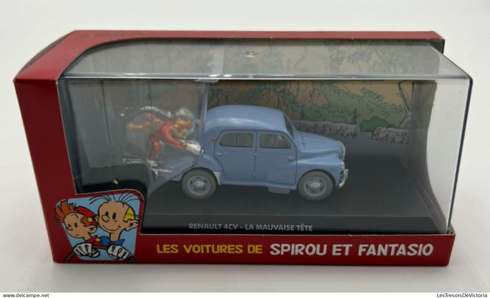 SPIROU - Figurines - Les Voitures De Spirou Et Fantasio - Modèle Réduit Editon Atlas - Renault 4cv - Mauvaise Tete - Sonstige & Ohne Zuordnung