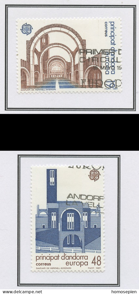 Andorre Espagnol - Andorra 1987 Y&T N°183 à 184 - Michel N°193 à 194 (o) - EUROPA - Used Stamps