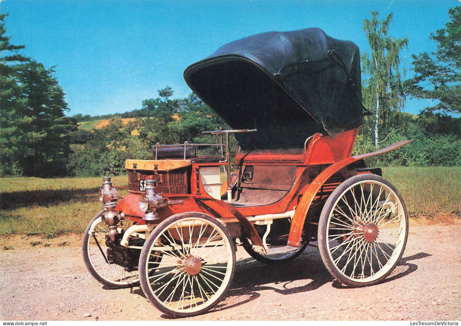 TRANSPORT - Musée De L'automobile - Peugeot - Vis à Vis 1895 - Moteur Horizontal Arrière - Carte Postale - Taxis & Droschken