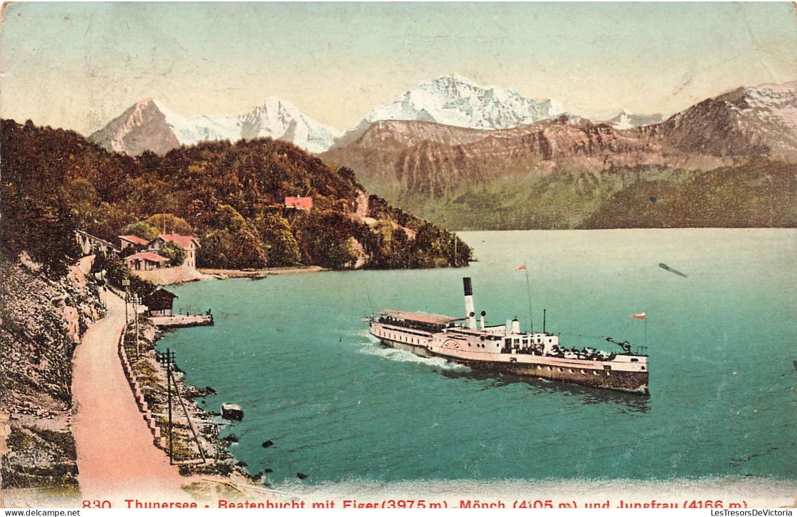 SUISSE - Berne - Thunersee - Beatenbucht Mit Eiger - Colorisé - Carte Postale Ancienne - Bern