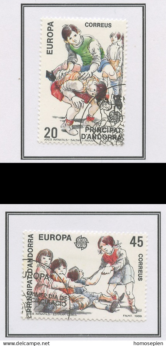 Andorre Espagnol - Andorra 1989 Y&T N°199 à 200 - Michel N°209 à 210 (o) - EUROPA - Used Stamps