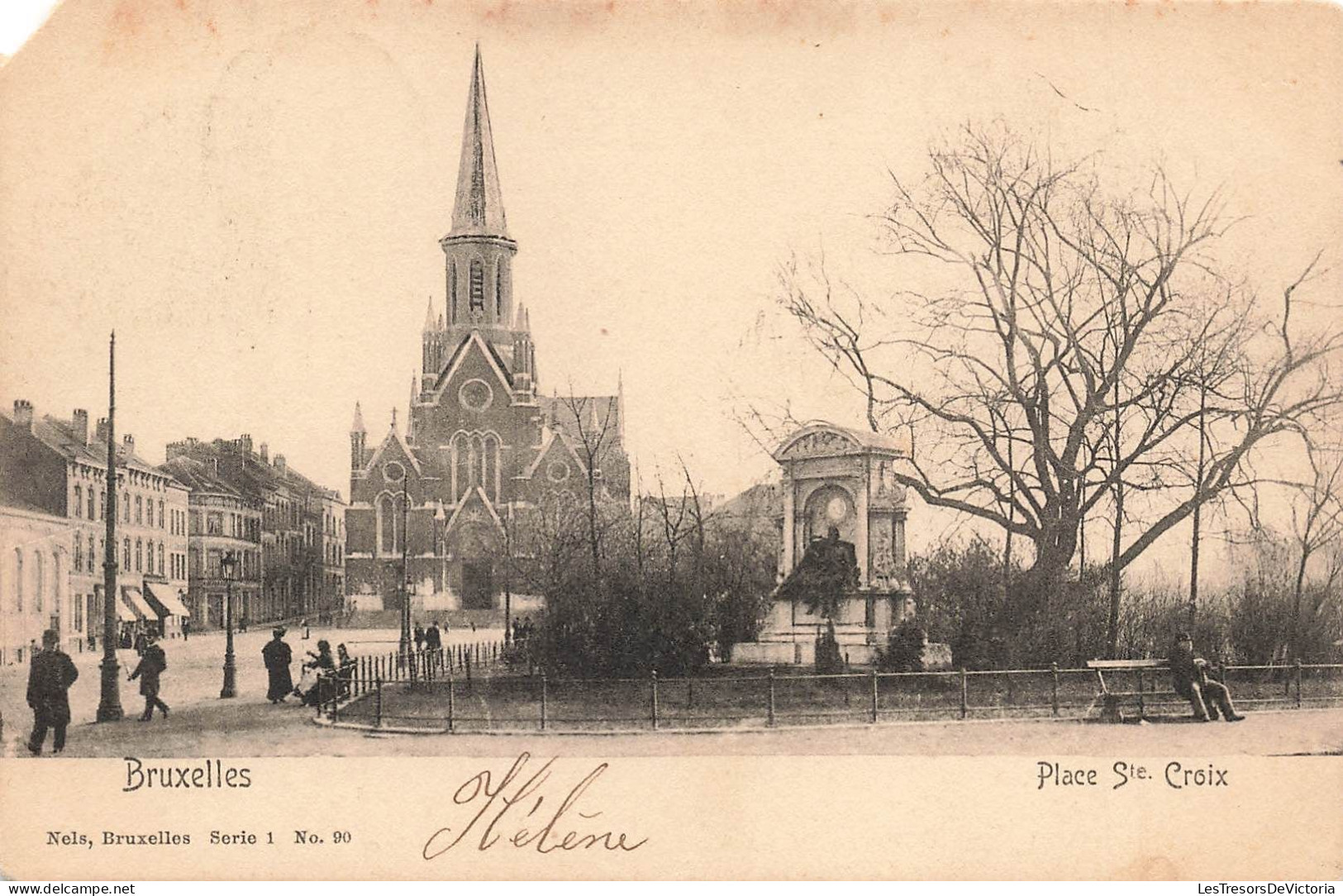 BELGIQUE - Bruxelles - Place Saint Croix - Carte Postale Ancienne - Squares