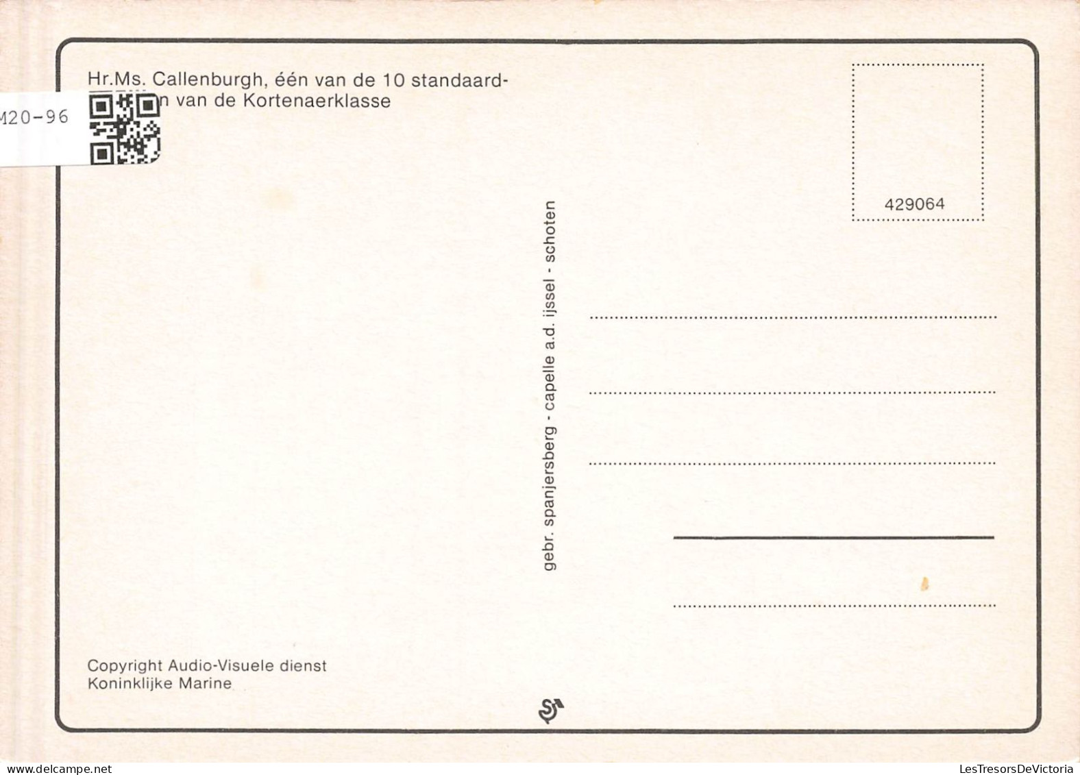 TRANSPORT - Bateaux - Guerre - Hr Ms Callenburgh, één Van De 10 Standaard.. - Carte Postale - Krieg