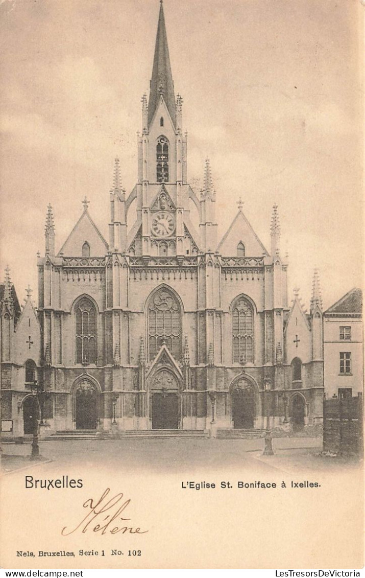 BELGIQUE - Bruxelles - L'église Saint Boniface à Ixelles - Carte Postale Ancienne - Ixelles - Elsene