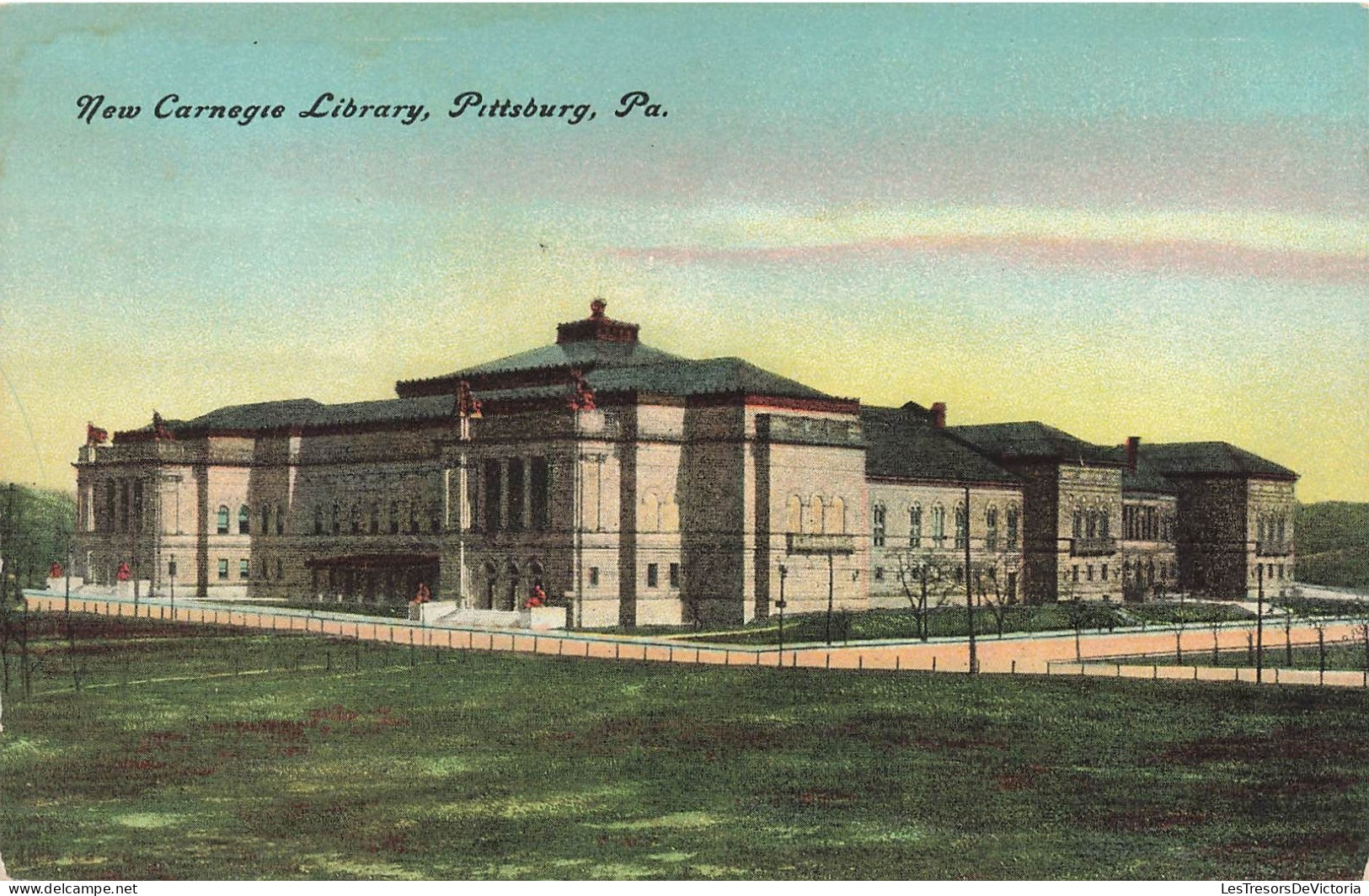 ETATS UNIS - Pittsburg - New Carnegie Library - Colorisé - Carte Postale Ancienne - Pittsburgh
