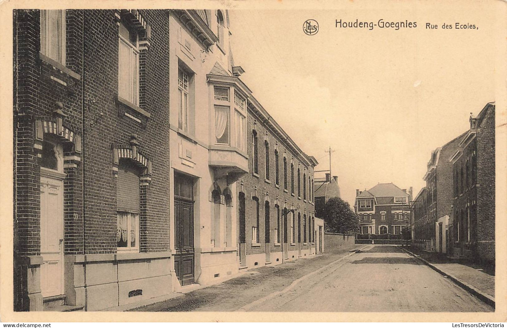 BELGIQUE - Houdeng-Goegnies - Rue Des écoles - Carte Postale Ancienne - La Louvière