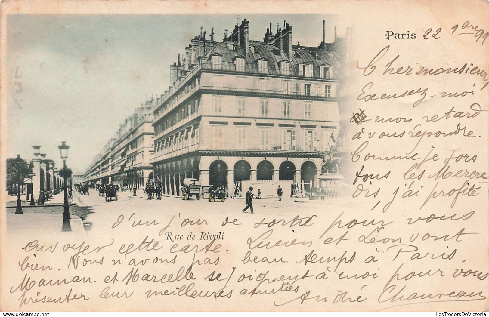 FRANCE - Paris - Rue De Rivoli - Carte Postale Ancienne - Plätze