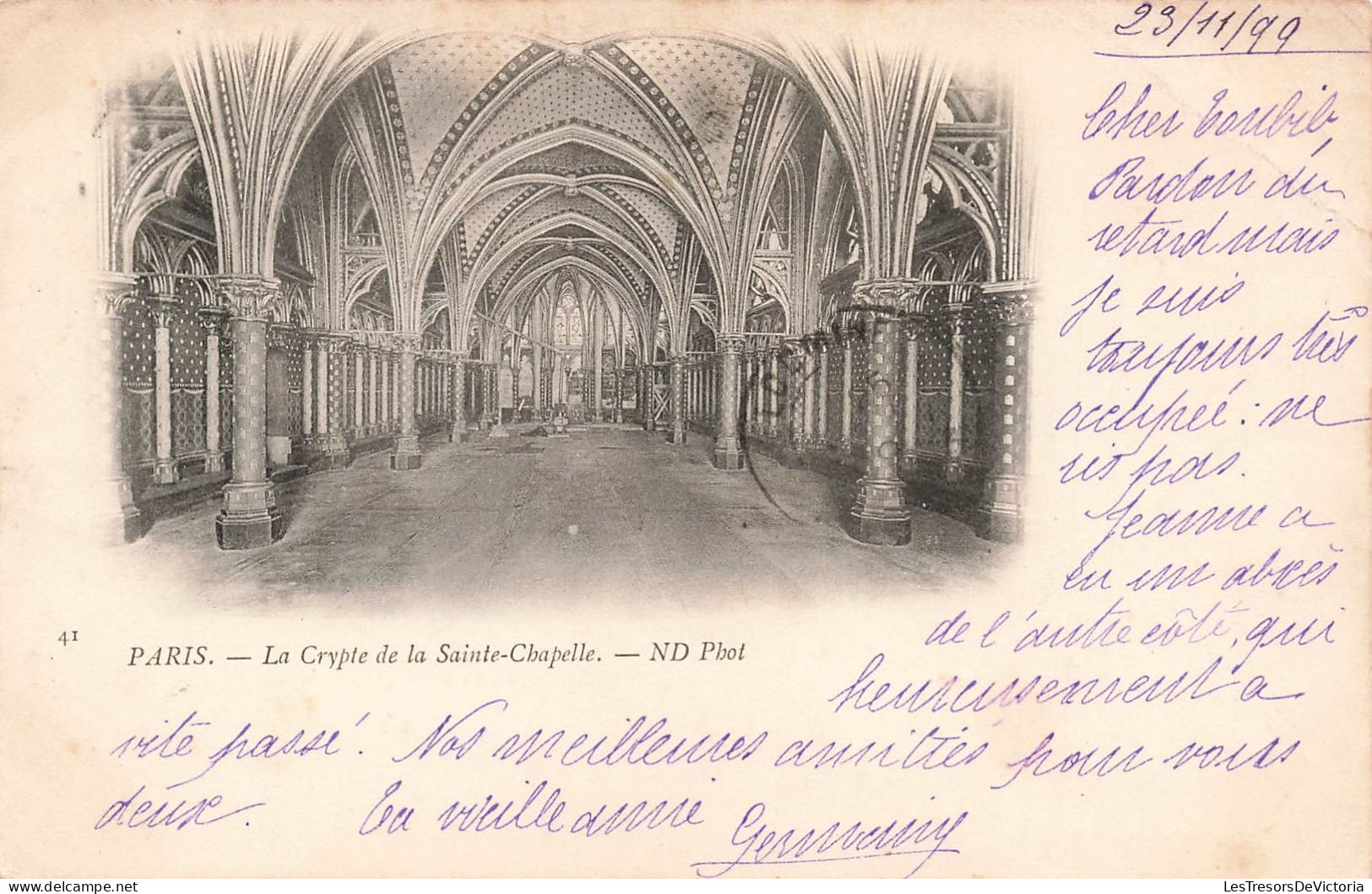 FRANCE - Paris - La Crypte De La Sainte Chapelle - Carte Postale Ancienne - Other Monuments