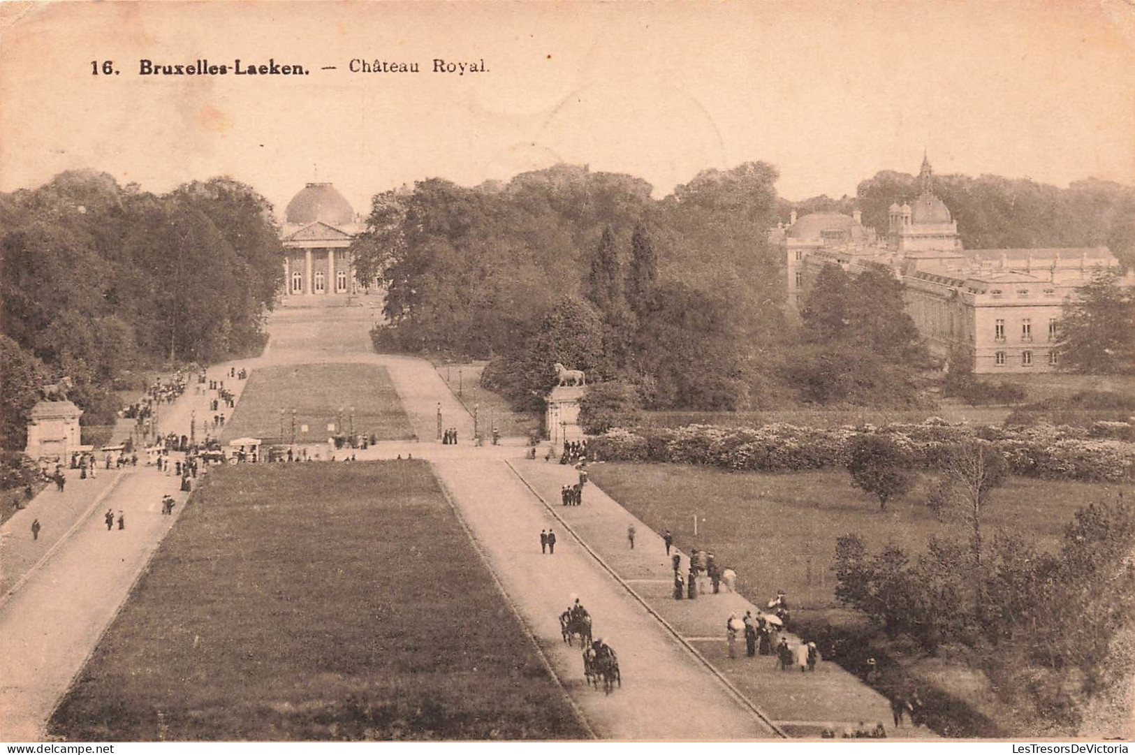 BELGIQUE - Bruxelles - Laeken - Château Royal - Animé - Carte Postale Ancienne - Laeken