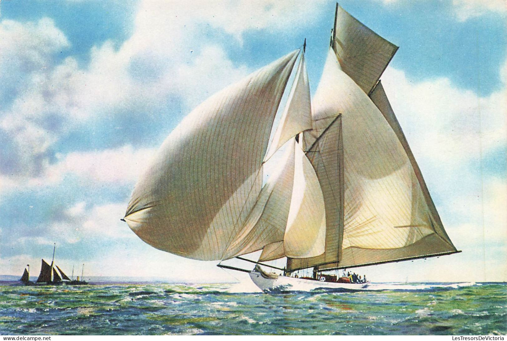 TRANSPORT - Bateaux - Suzanne - A Fine Study Of A Fore And Aft Schooner - Carte Postale - Sailing Vessels