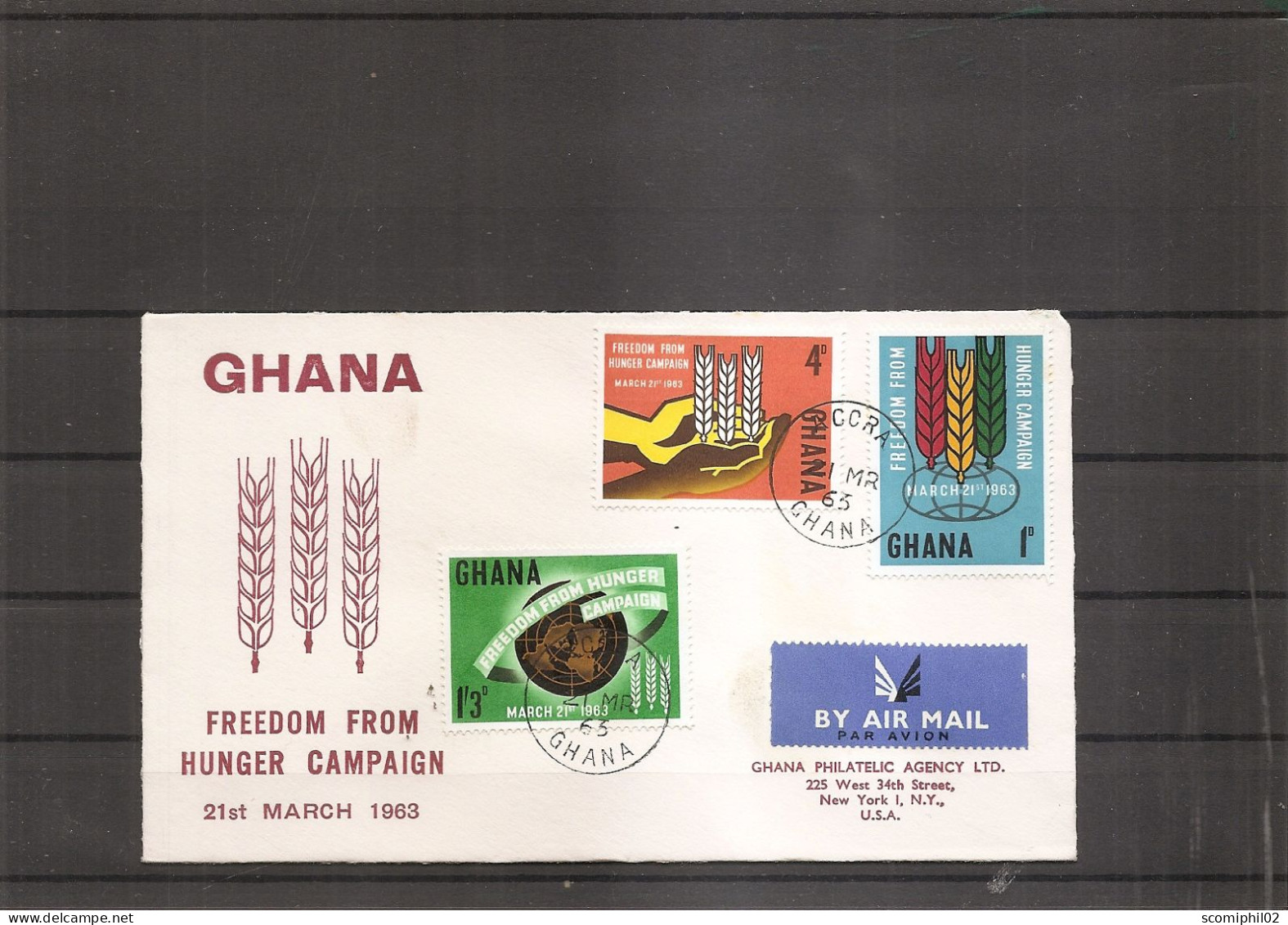 Contre La Faim ( FDC Du Ghana De 1963 à Voir) - Against Starve
