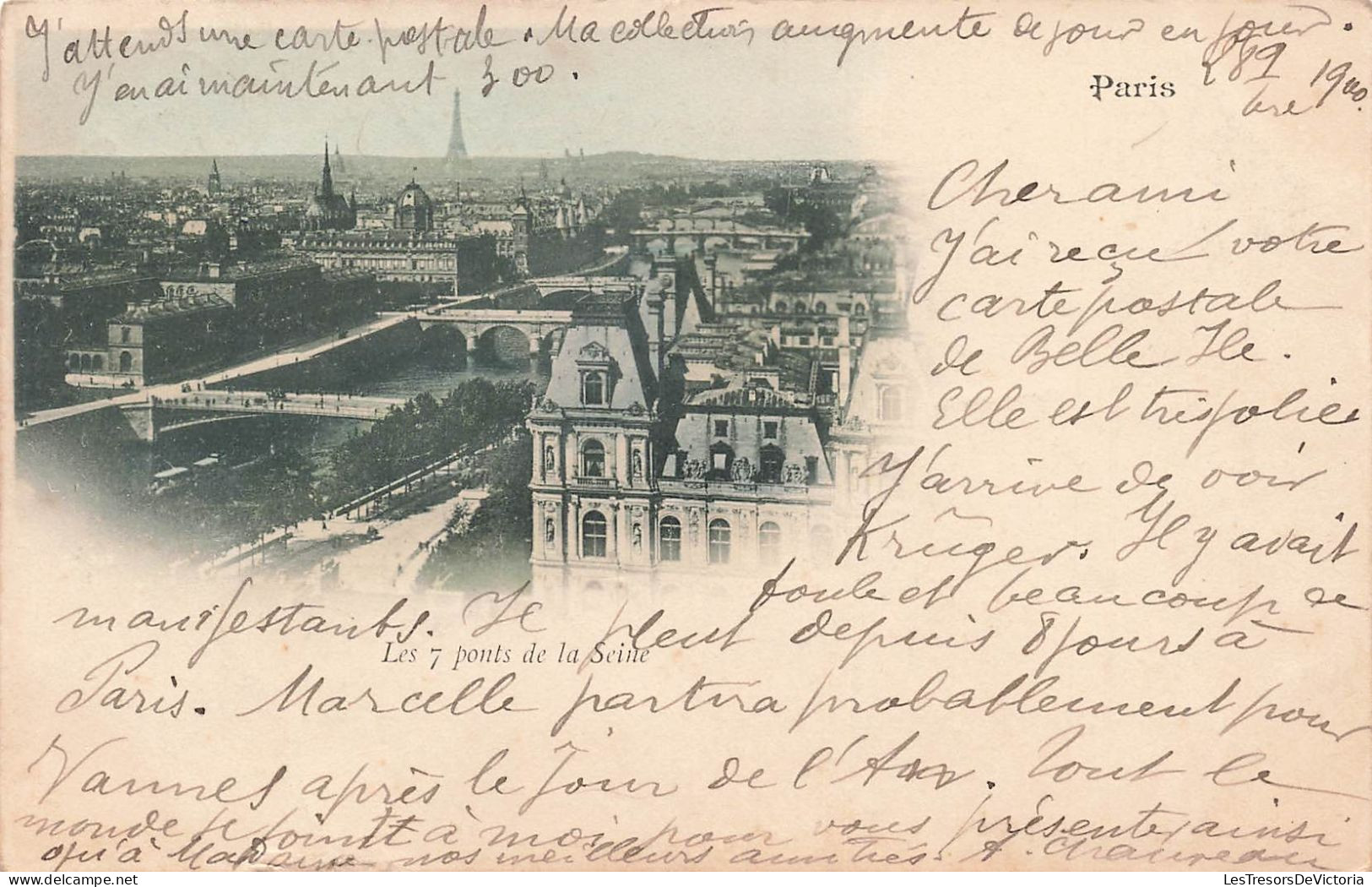 FRANCE - Paris - Les Sept Ponts De Seine - Carte Postale Ancienne - Bridges