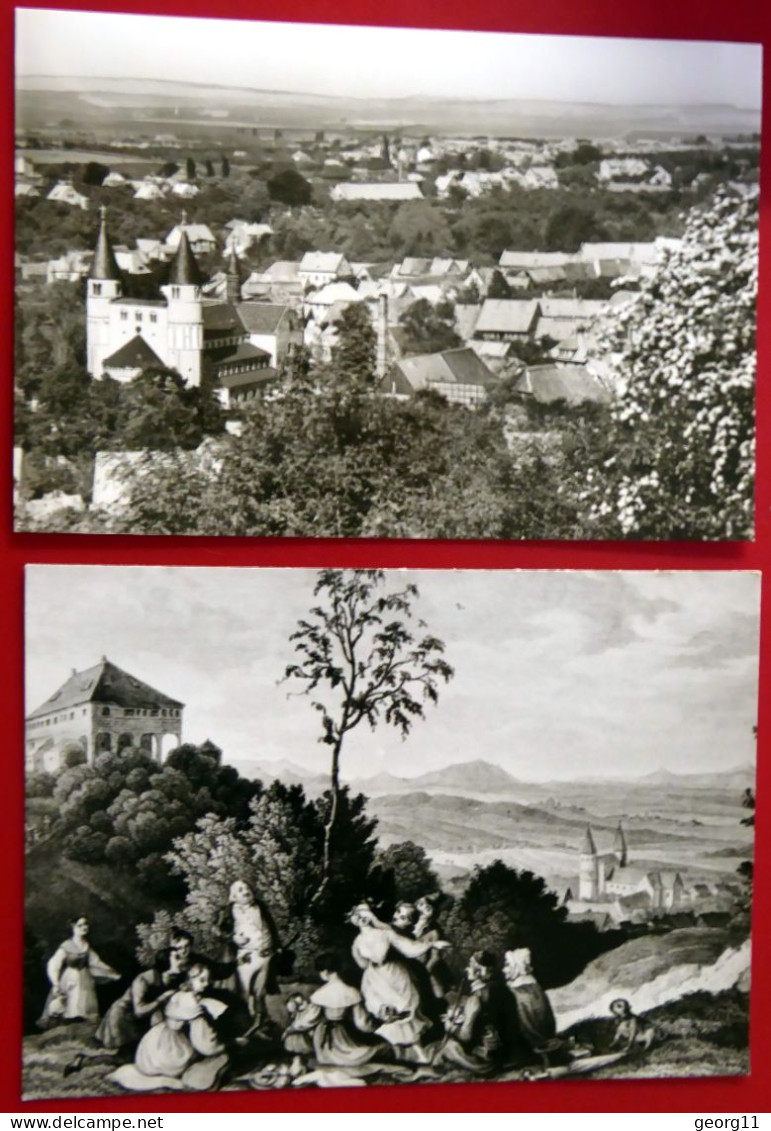 2 X  Gernrode - Stiftskirche - Echtfoto 1984 - Foto Von Gemälde Mit Kirche - Quedlinburg - Harz - Sachsen-Anhalt - Quedlinburg