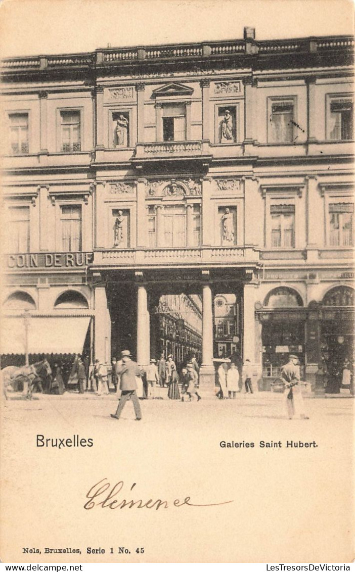 BELGIQUE - Bruxelles - Galerie Saint Hubert - Animé - Carte Postale Ancienne - Monumenti, Edifici