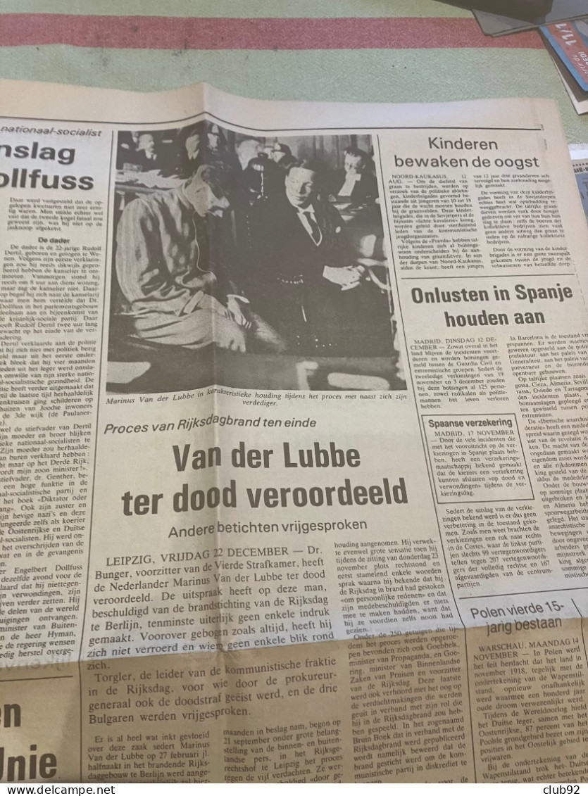 BELGIQUE ;GAZET VAN ANTWEROEN Du 1,7 -31,12 1933 ( Feja OUVERTURE Du TUNNEL Ss ESCAUT , HOTLER  , Coureur Cyckuste Etc , - Otros & Sin Clasificación