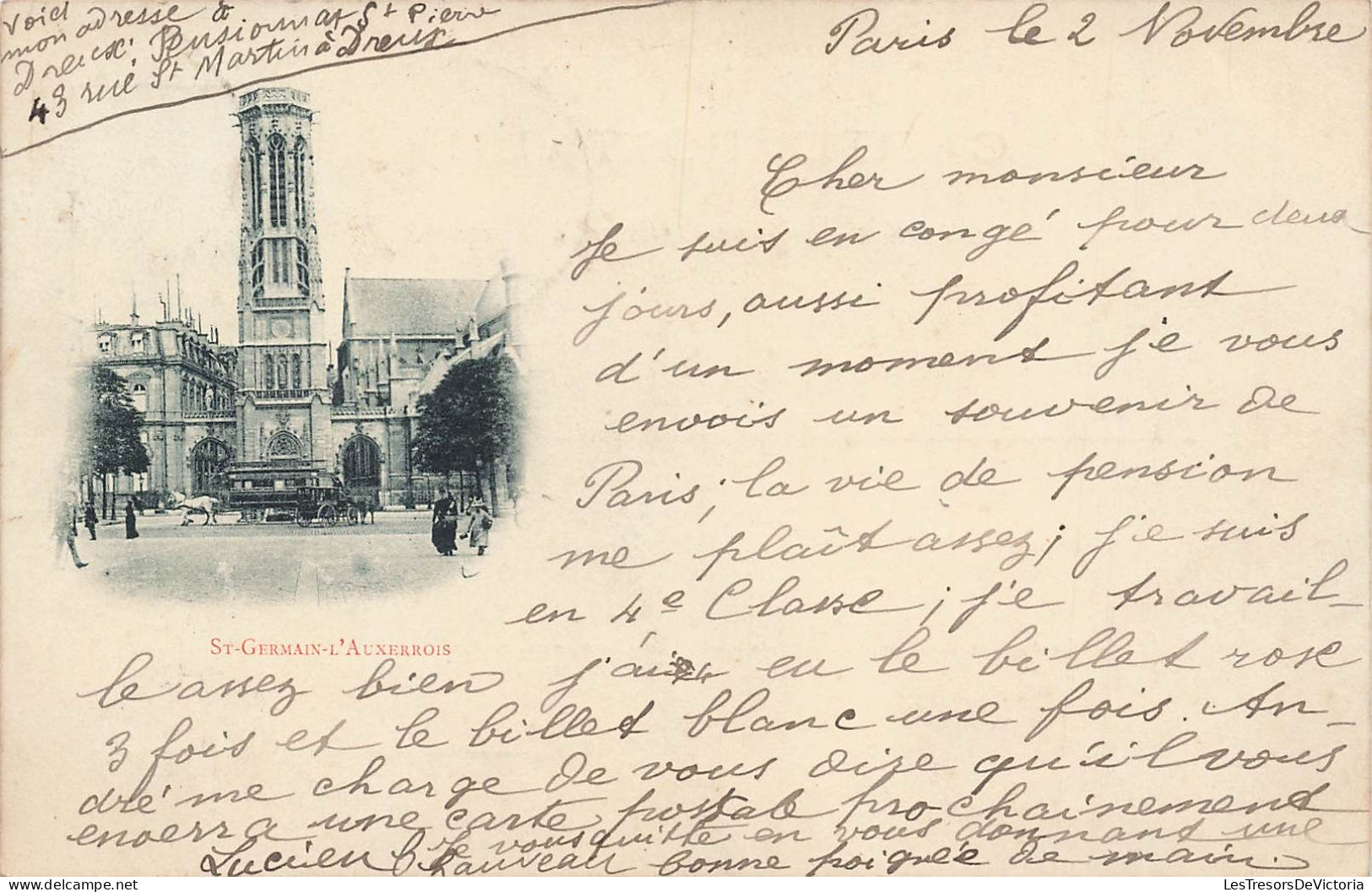 FRANCE - Paris - Vue Sur L'église Saint Germain L'Auxerrois - Carte Postale Ancienne - Eglises