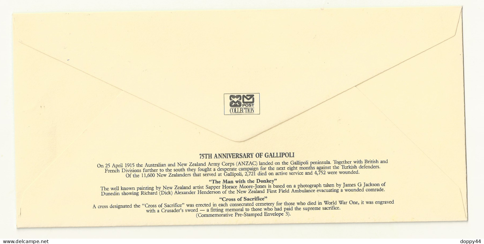 NOUVELLE ZELANDE ENTIER POSTAL 75TH ANNIVERSARY OF GALLIPOLI   NEUF SUPERBE. - Enteros Postales