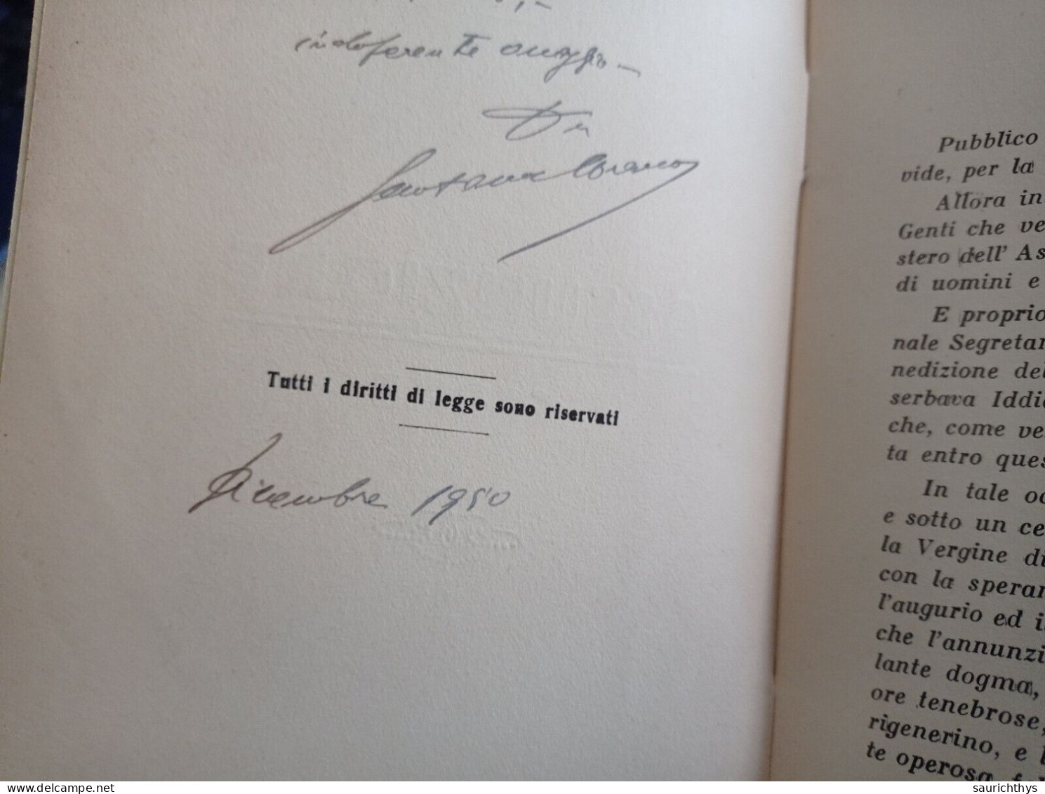 Assunzione Carme Autografo Di Gaetano Morano Dedica A Noto Accademico Genova 1950 - Poetry