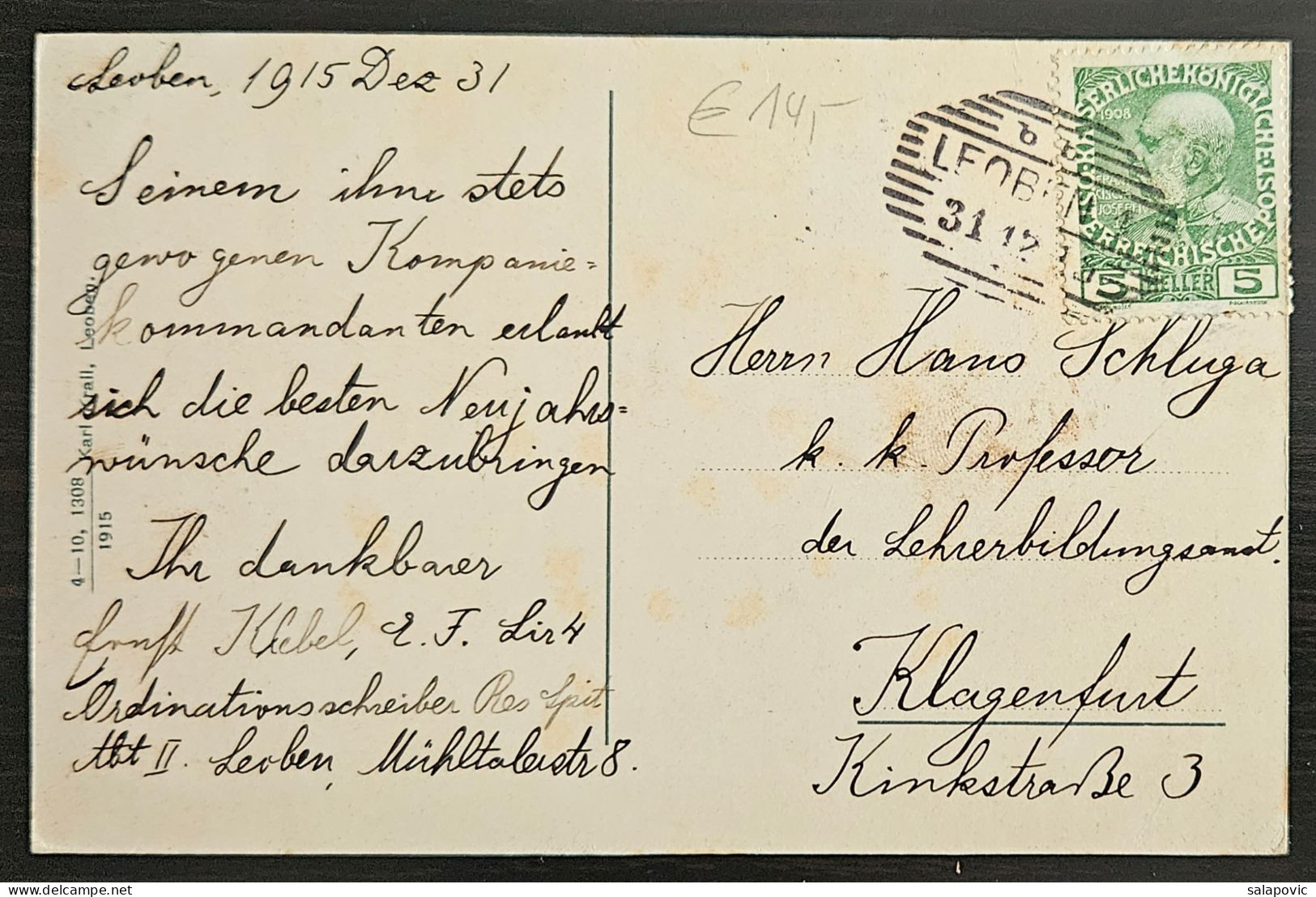 Austria, Leoben Partie An Der Mur 1915  STEIERMARK 1/47 - Leoben