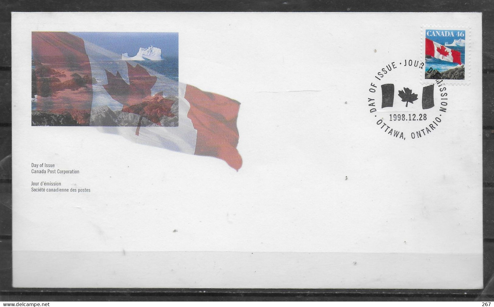 CANADA FDC 1998 Drapeaux - Buste