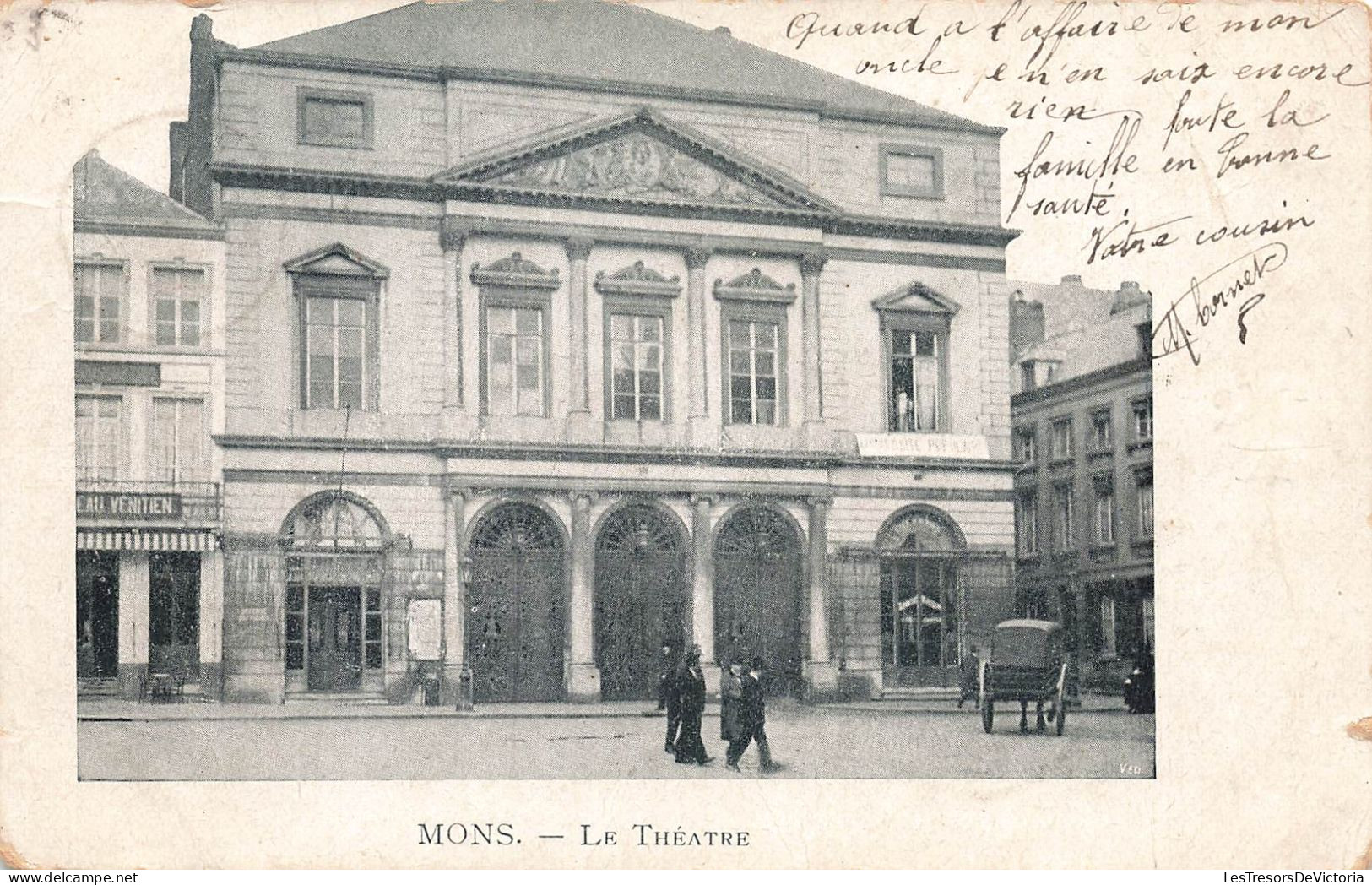 BELGIQUE - Mons - Le Théâtre - Carte Postale Ancienne - Mons