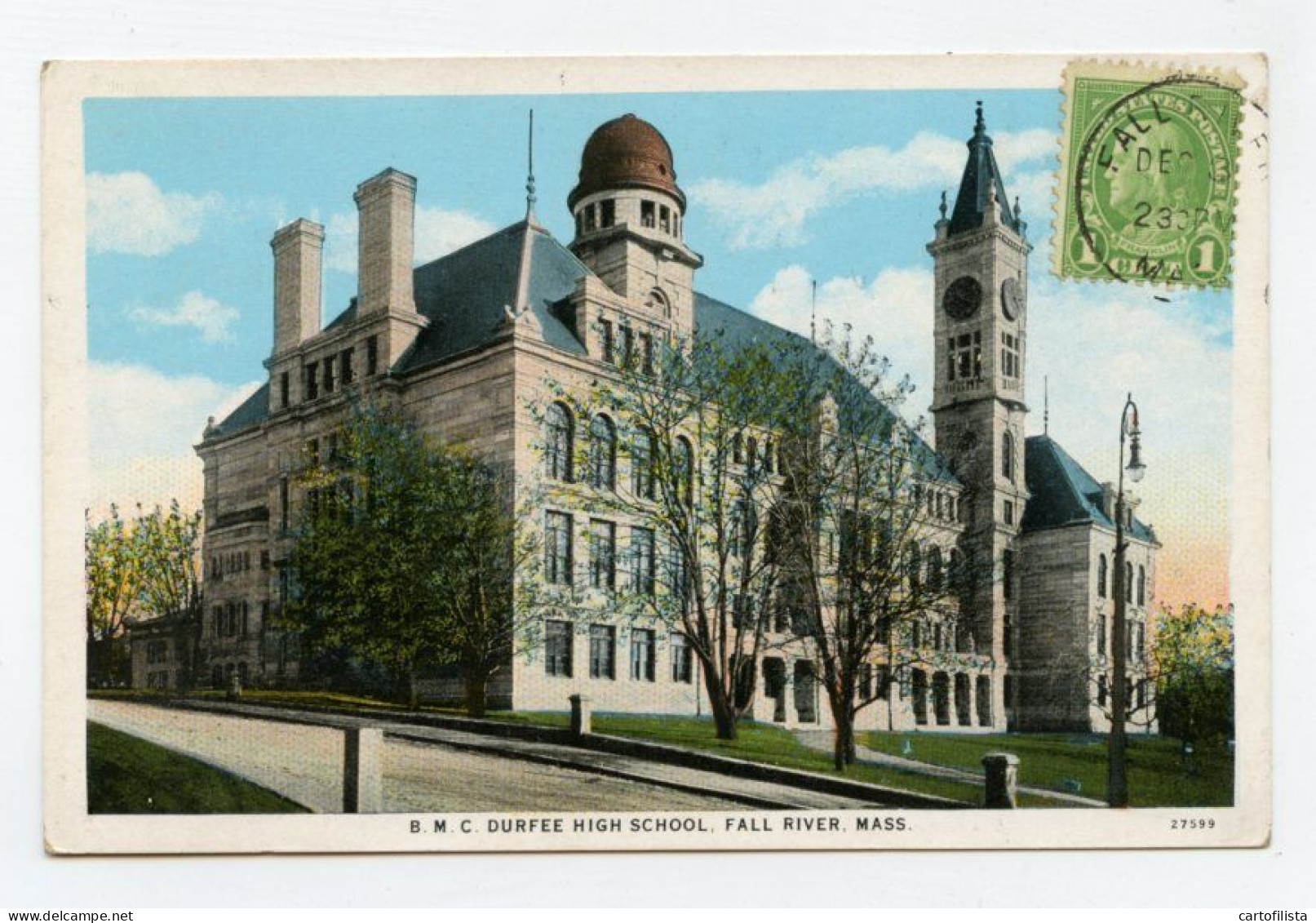 FALL RIVER, Massachusetts - B.M.C. Durfee High School  ( 2 Scans ) - Fall River