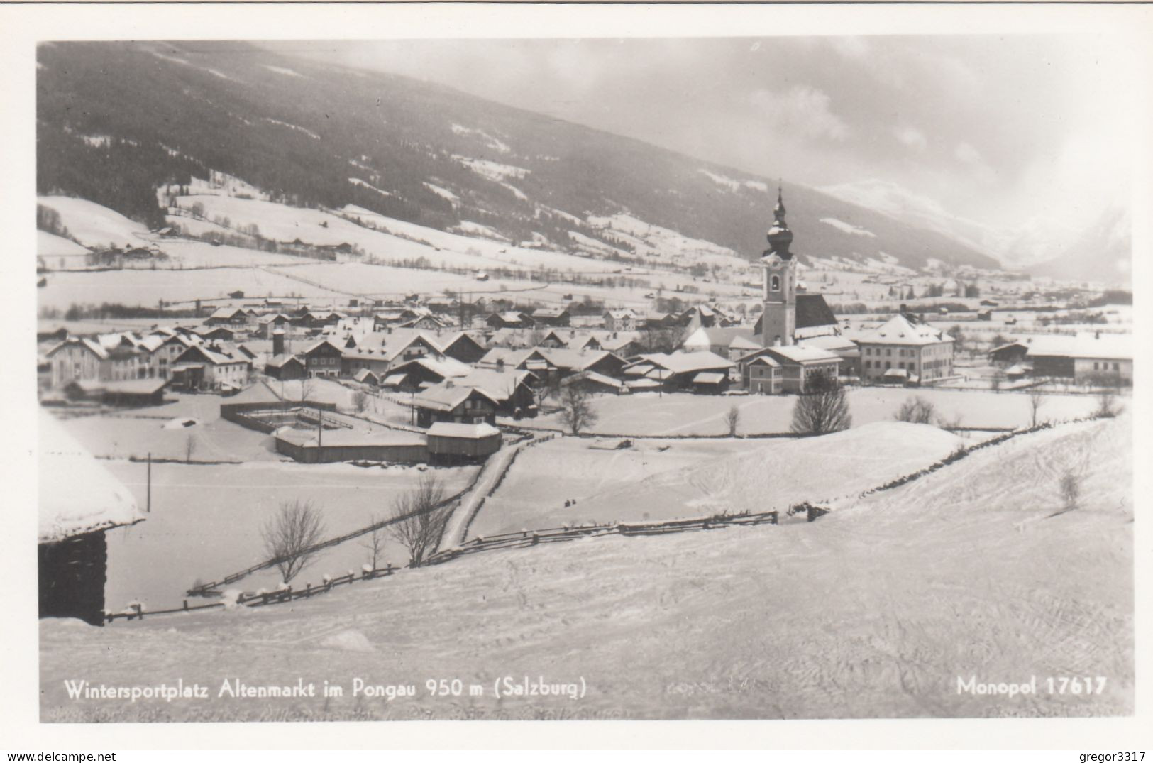 D7628) Wintersportplatz ALTENMARKT Im Pongau - Salzburg - Verschneite Kirche U. Häuser ALT - Altenmarkt Im Pongau