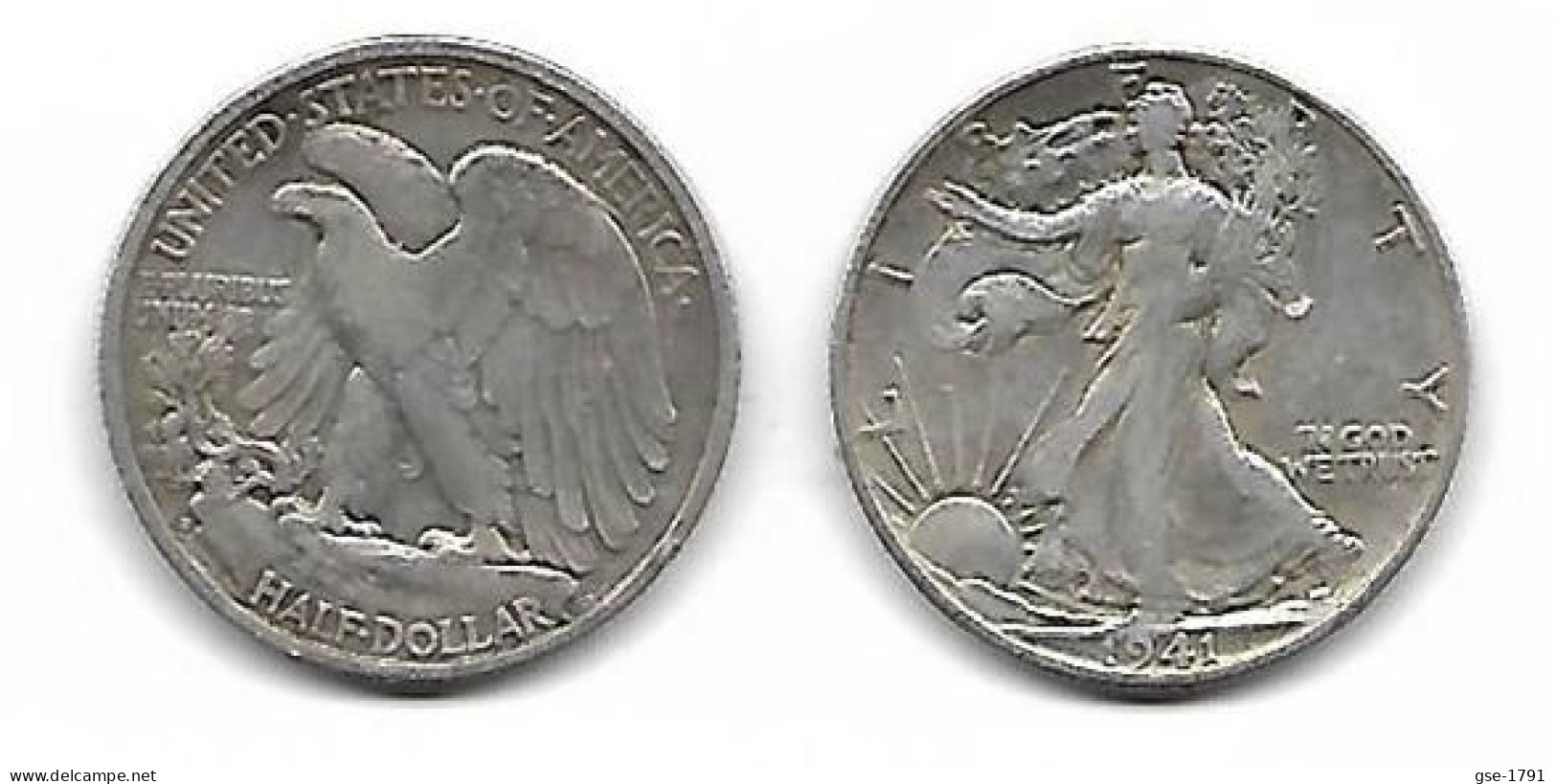 ETATS-UNIS Half Dollar LIBERTY 1941s  Argent  TB - Autres & Non Classés