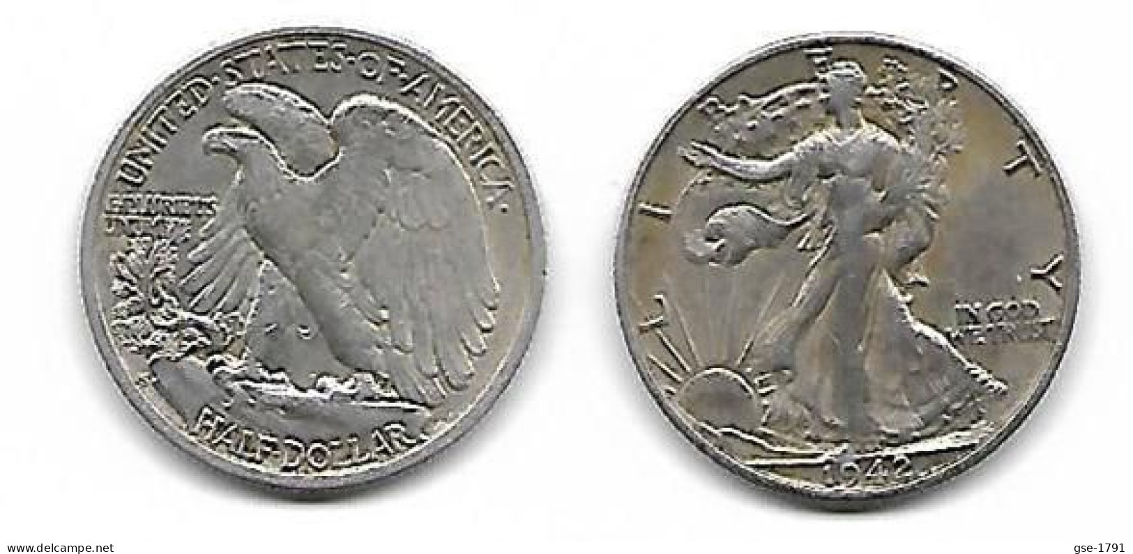 ETATS-UNIS Half Dollar LIBERTY 1942s  Argent  TB - Autres & Non Classés