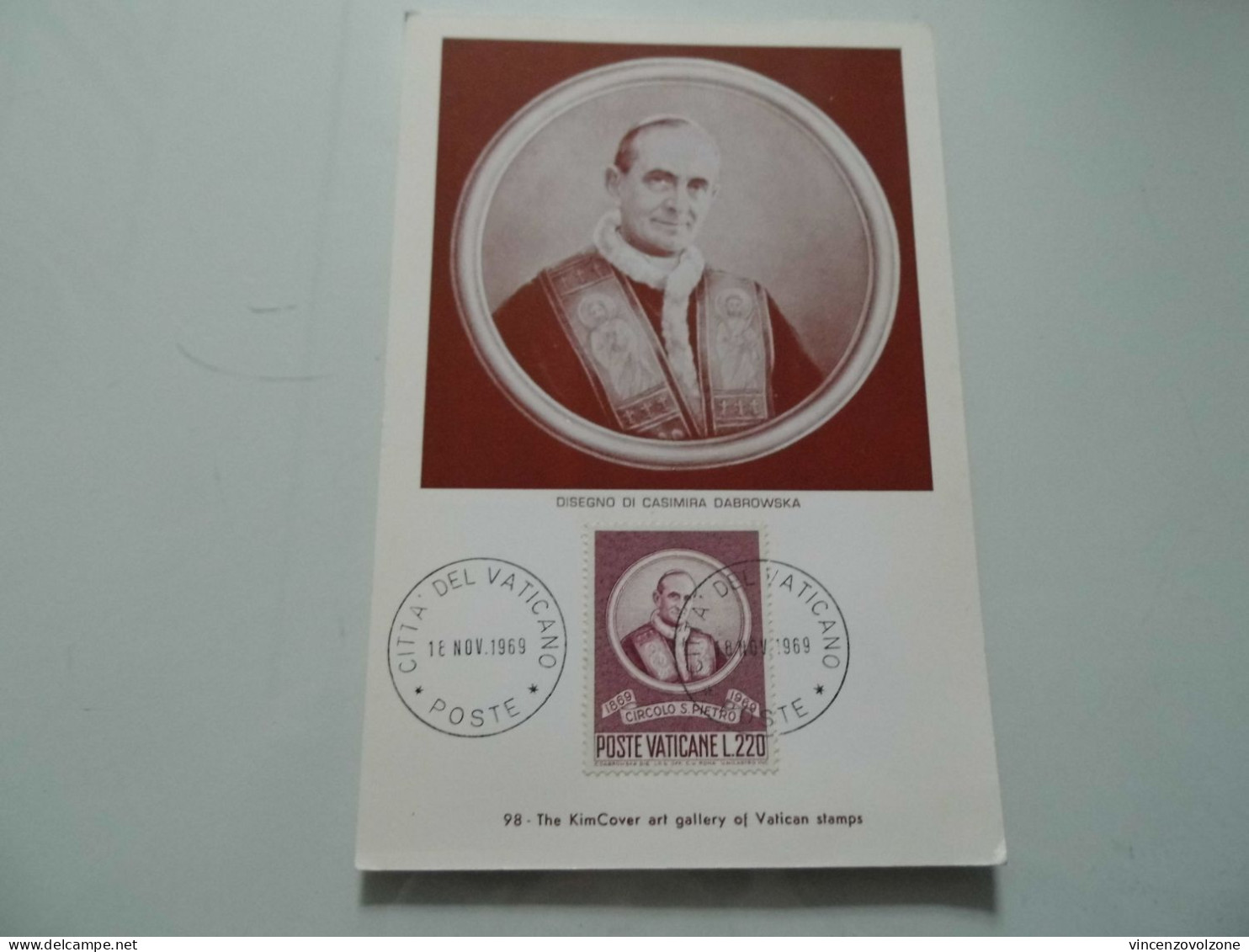 Cartolina Postale Annullo "CIRCOLO S. PIETRO 1869 - 1969" - Brieven En Documenten