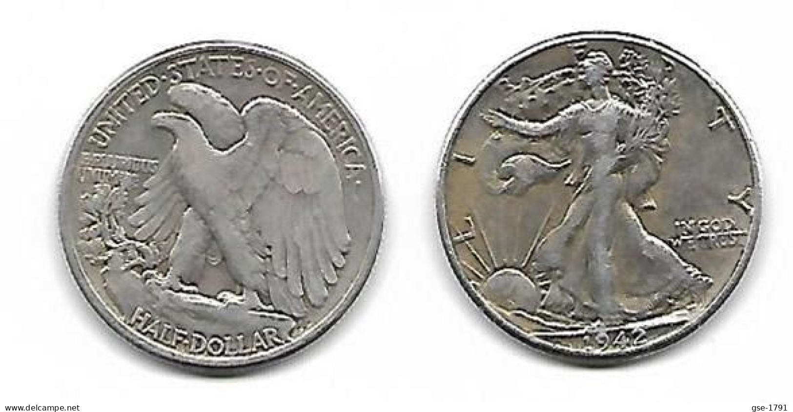 ETATS-UNIS Half Dollar LIBERTY 1942  Argent  TB - Autres & Non Classés