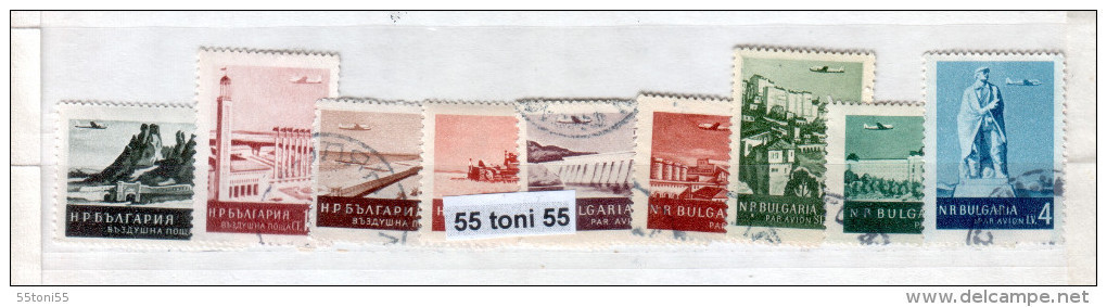 1954 Air Mail - View 10 V.- Oblitere/used (O) Bulgaria / Bulgarie - Oblitérés