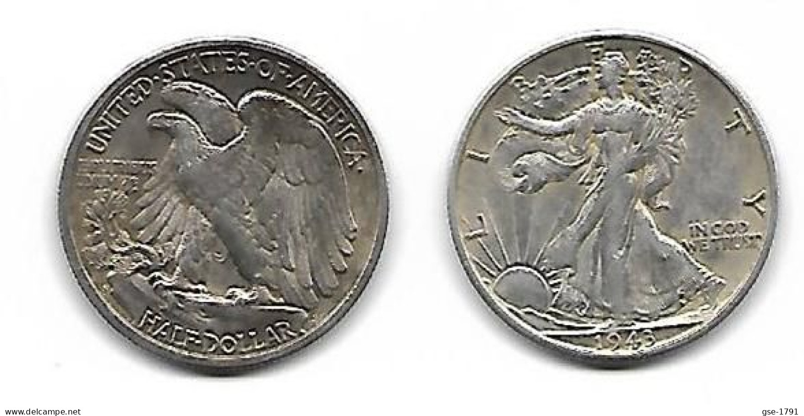 ETATS-UNIS Half Dollar LIBERTY 1943s  Argent  TB - Other & Unclassified