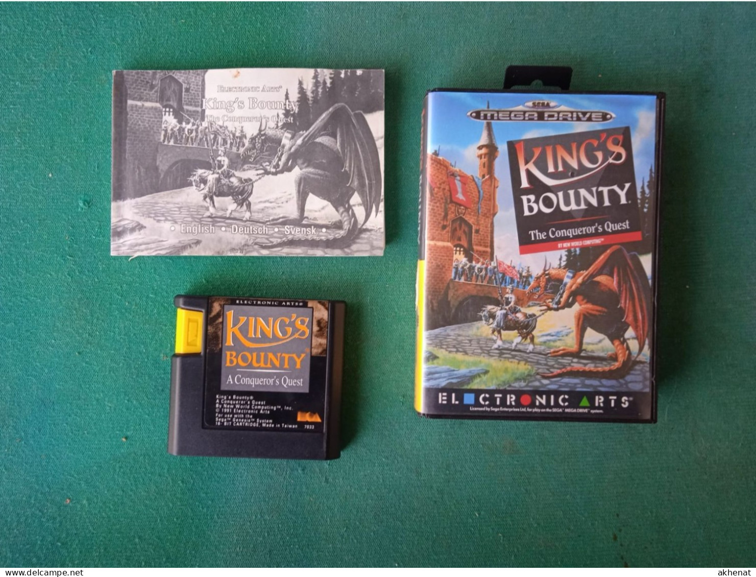 SEGA MEGA DRIVE  "KING'S BOUNTY The Conqueror's Quest" - Electronic Arts Usato . RARO DA COLLEZIONE - Autres & Non Classés