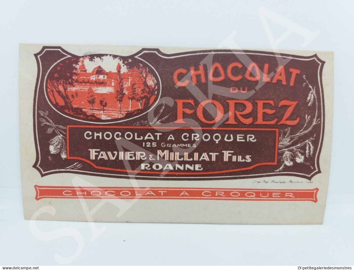 #VP169 - Chocolat Du Forez - Favier & Milliat Fils ROANNE - A Croquer 125 Grammes - Chocolade