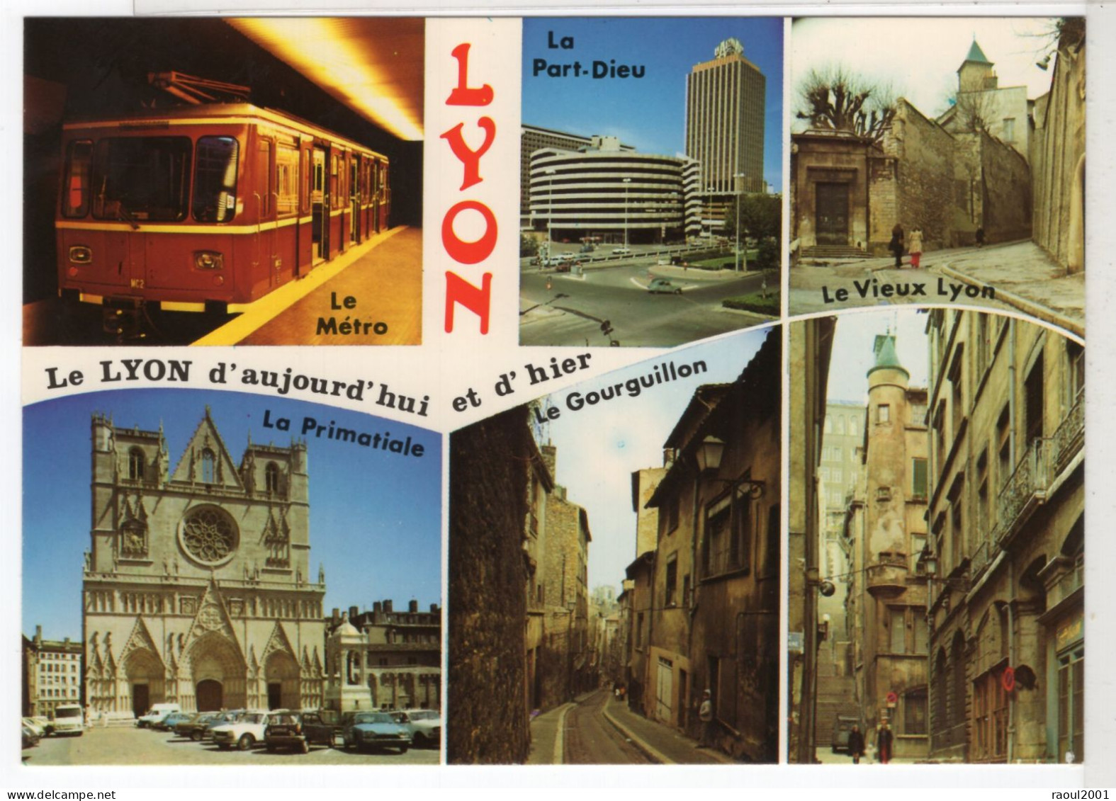 LOT De 3 Cartes Postales - Train Trains Métro - LYON - Métro En Service Depuis Le 2 Mai 1978 - Métro