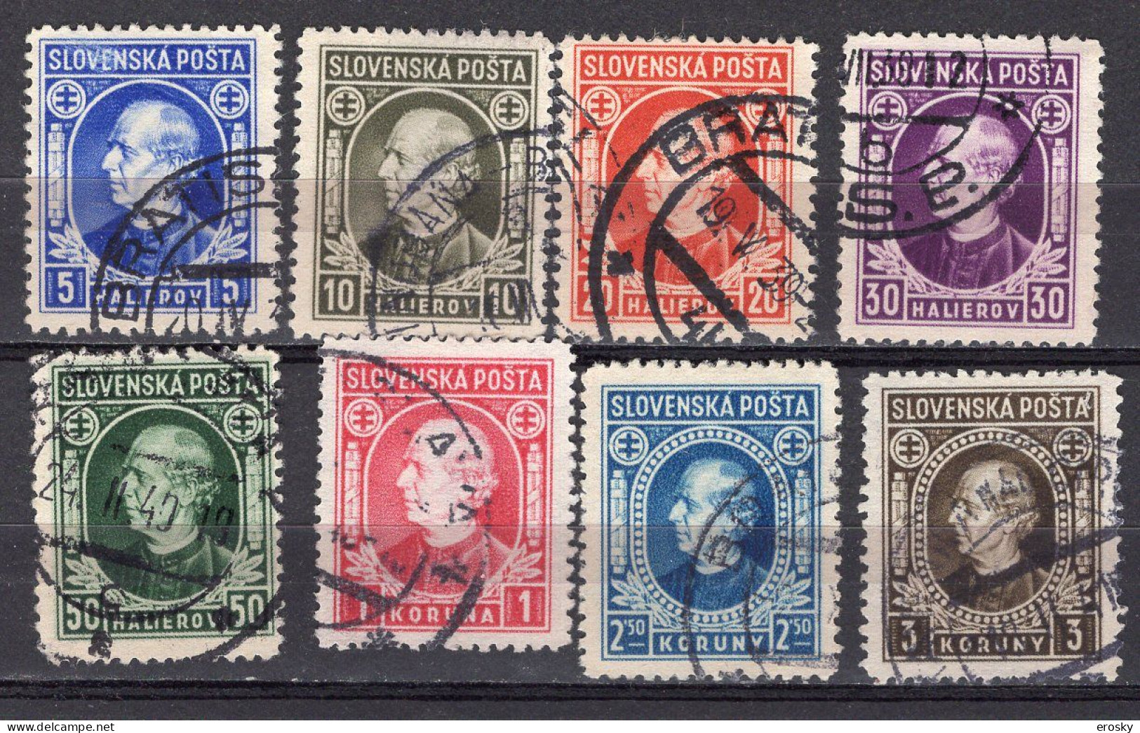 S7422 - SLOVAQUIE Yv N°22/29 - Used Stamps